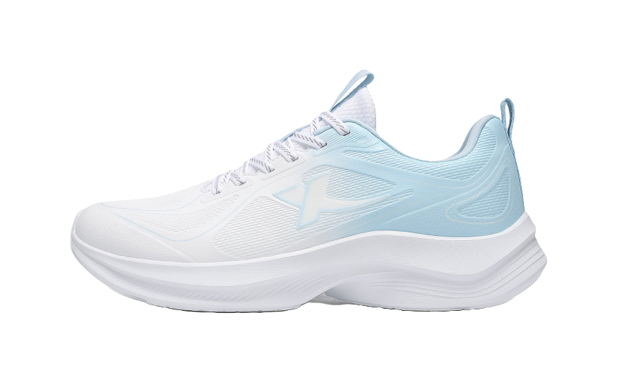 XTEP Cushioning, Wear Resistant Low top Casual Running Shoes Men's Classic White Ripple Blue 