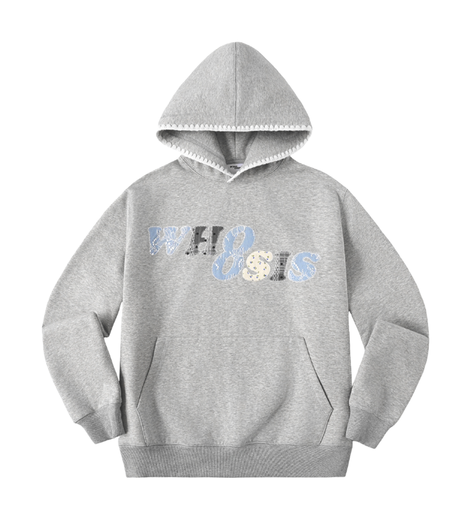 WHOOSIS floral denim patchwork embroidery casual loose and versatile campus autumn and winter comfortable hoodie with fleece hoodie for both men and women  vjsneaker.com