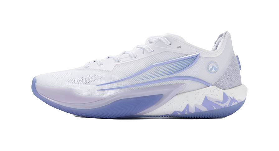 361 ° Racing 2Pro Snow Mountain Comfortable Practical Professional Training Shock Absorbent Wear resistant Anti slip Low cut Basketball Shoes Male and Female Same Iris Color  vjsneaker.com