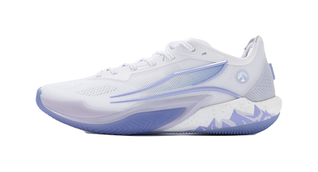 361 ° Racing 2Pro Snow Mountain Comfortable Practical Professional Training Shock Absorbent Wear resistant Anti slip Low cut Basketball Shoes Male and Female Same Iris Color  vjsneaker.com