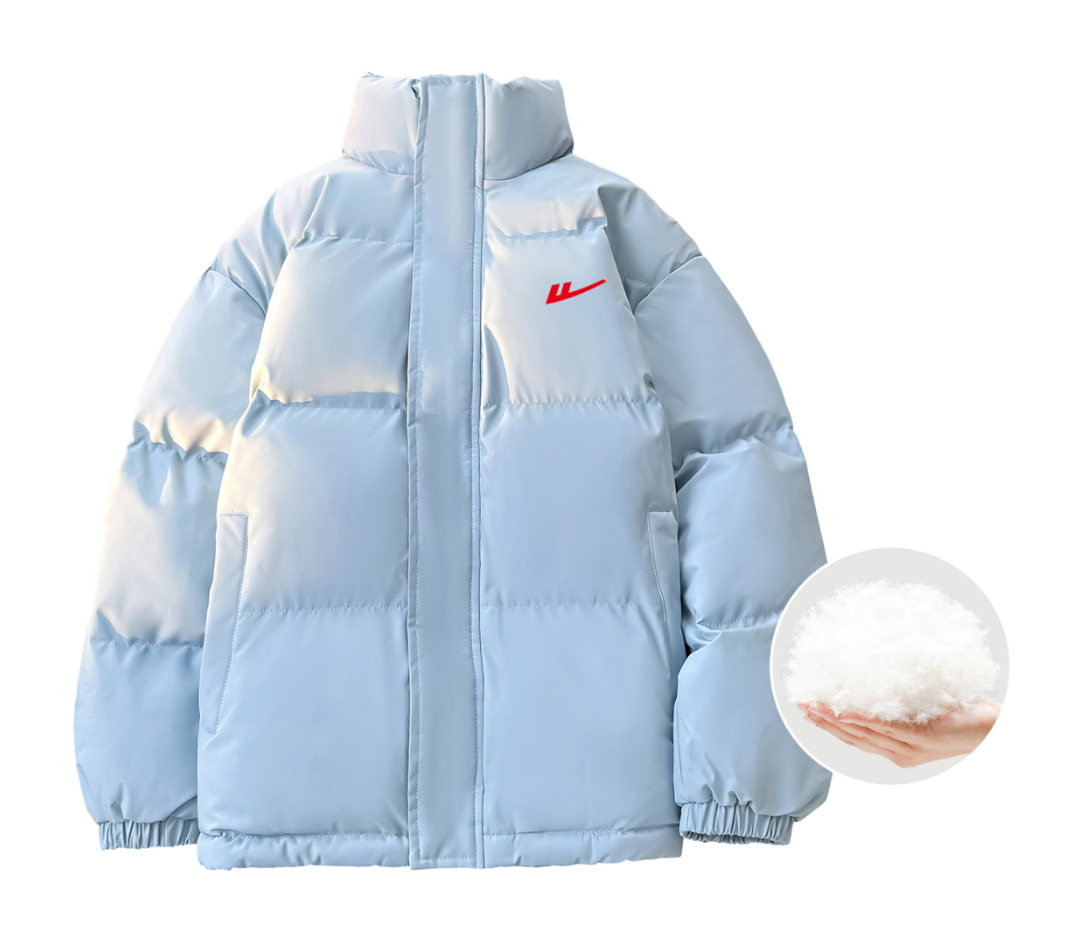 WARRIOR Puffer Jackets Unisex Stand Collar Thickened  VJSNEAKER