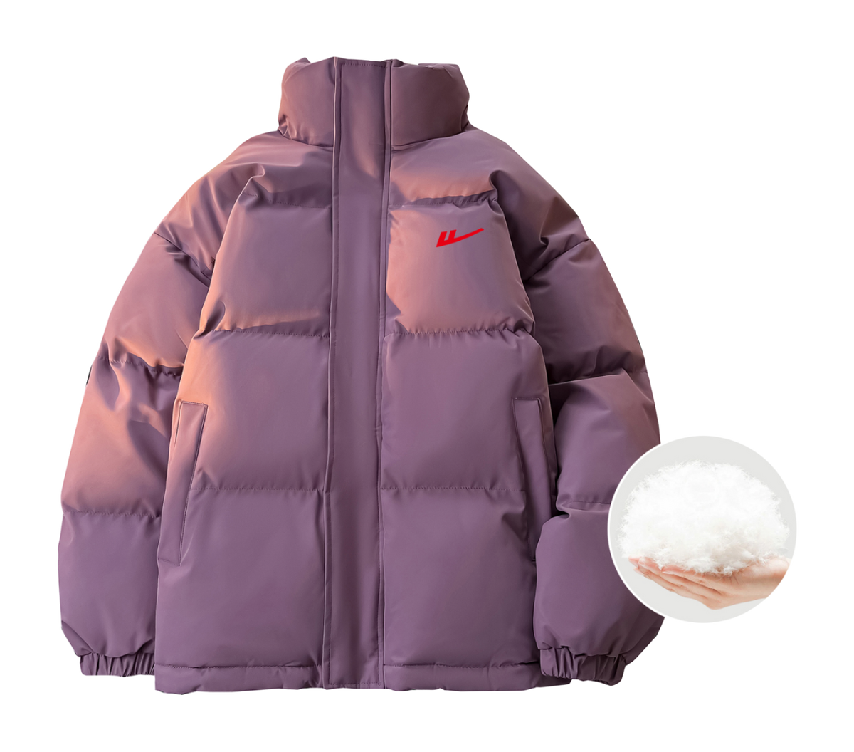 WARRIOR Puffer Jackets Unisex Stand Collar Thickened  VJSNEAKER