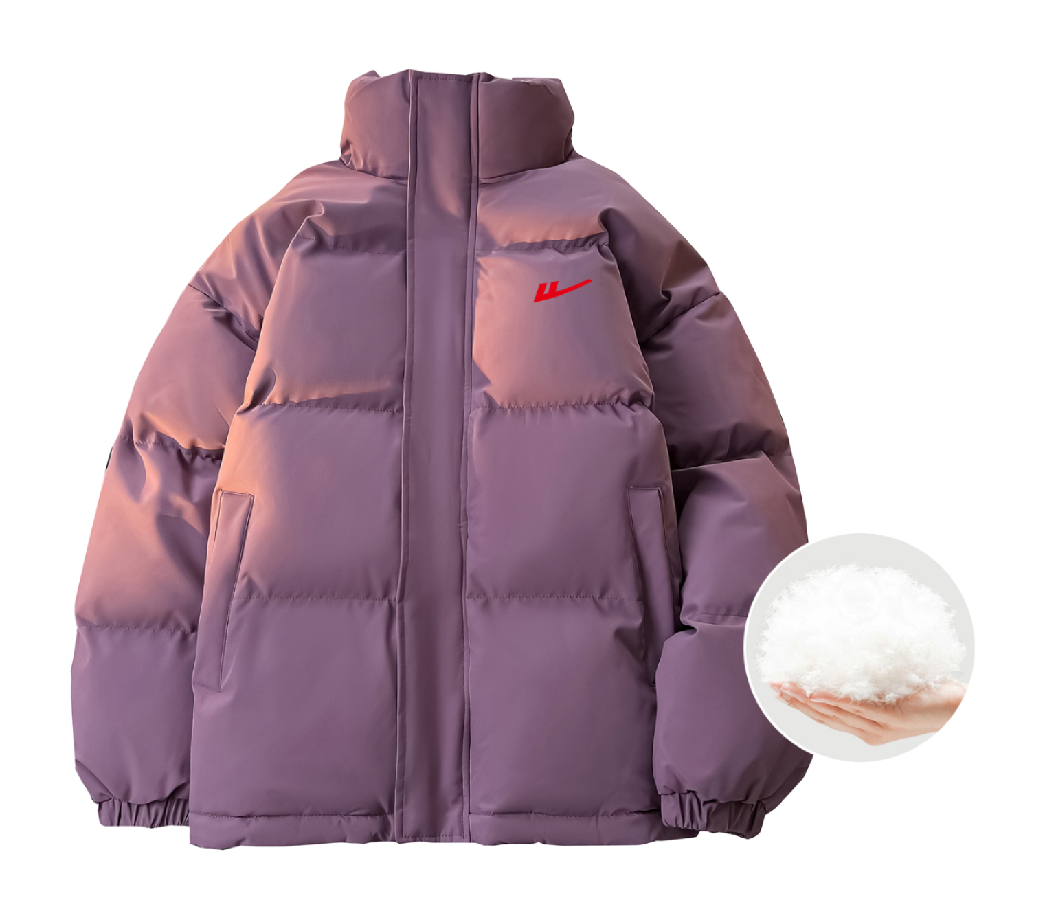 WARRIOR Puffer Jackets Unisex Stand Collar Thickened  VJSNEAKER