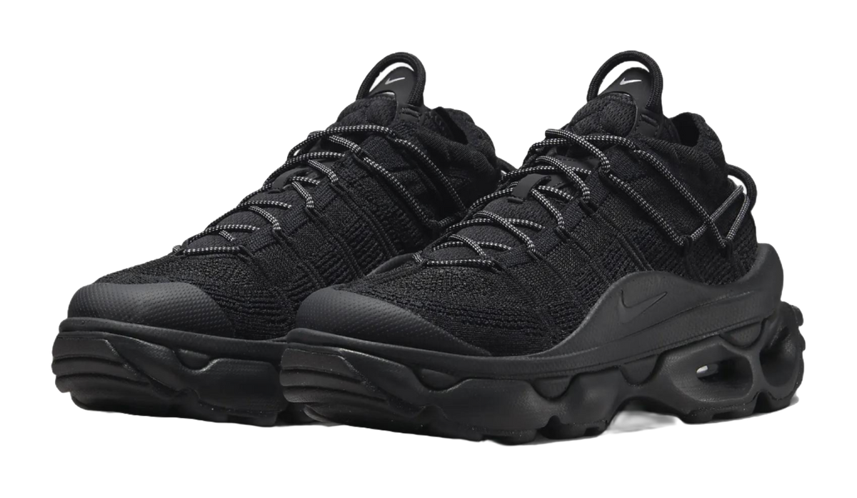 Nike Air Max Flyknit Venture Black Metallic Silver Womens  vjsneaker.com