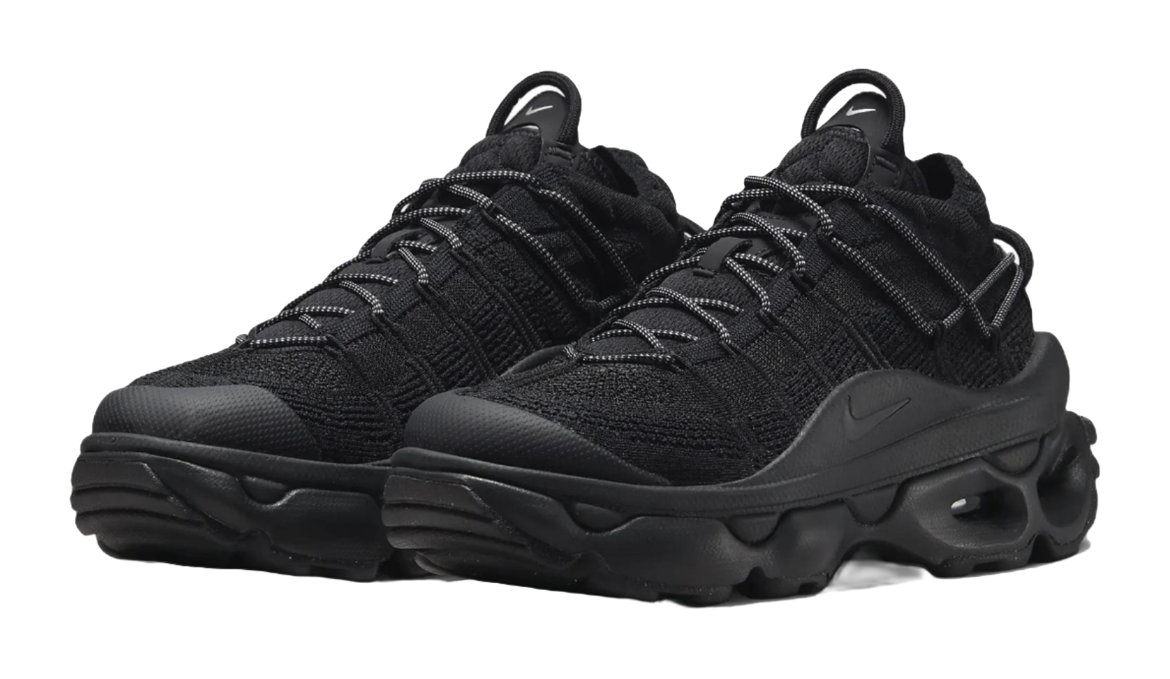 Nike Air Max Flyknit Venture Black Metallic Silver Womens  vjsneaker.com