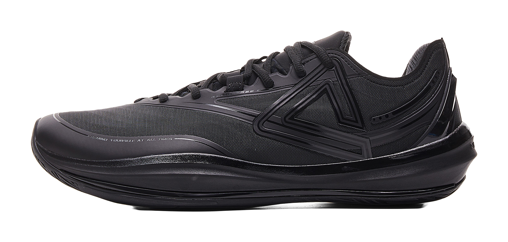 PEAK Lightness 3.0 Cushioning Slip Resistant Low Top Basketball Shoes Mens All Black  VJSNEAKER