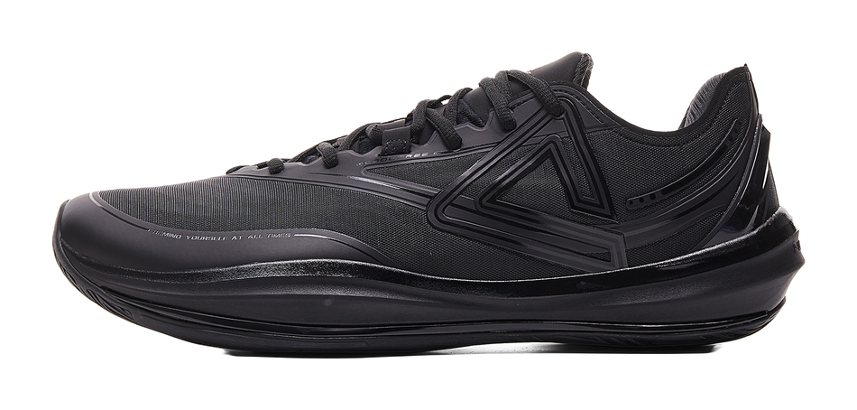 PEAK Lightness 3.0 Cushioning Slip Resistant Low Top Basketball Shoes Mens All Black  VJSNEAKER