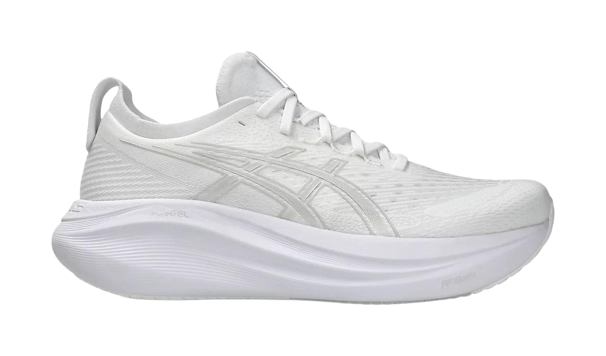 ASICS Gel Nimbus 27 White Glacier Grey  vjsneaker.com