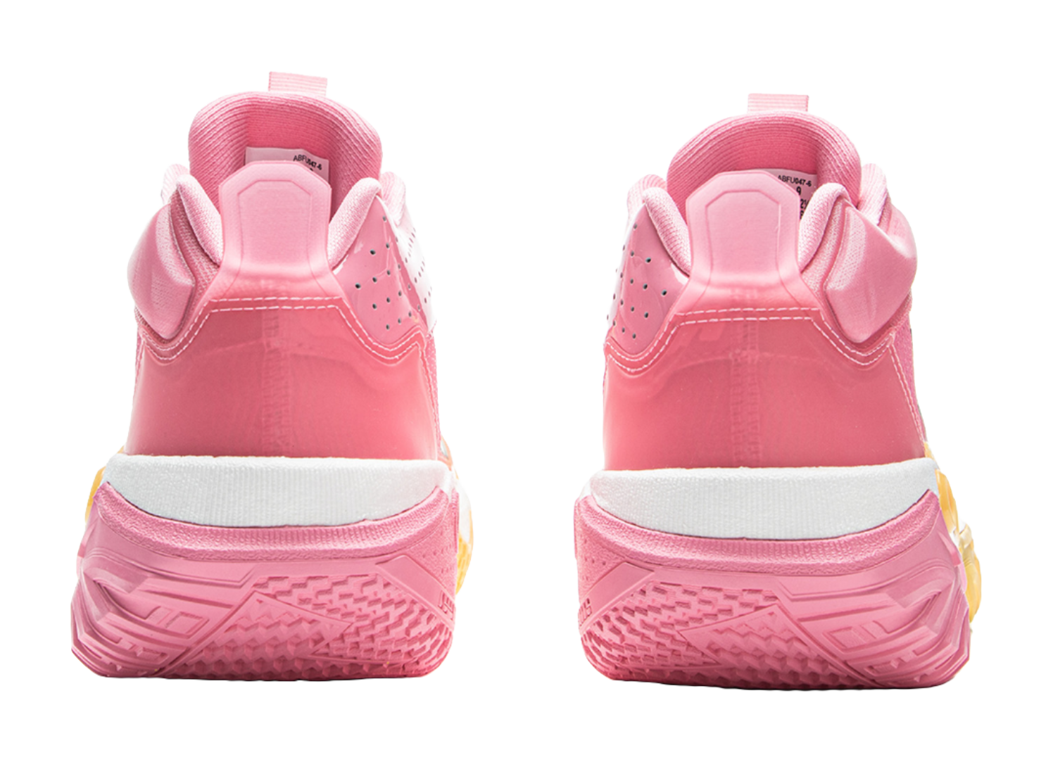 Li Ning Jie Ao 2High Basketball Shoes Mens High top Fairy Pink/Soft Apricot Yellow  VJSNEAKER