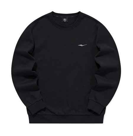 Hongxing Erke Essentials Comfortable and Warm Velvet Thickened with Velvet Autumn and Winter Solid Color Basic Versatile Loose Sports and Leisure Commuter Round Neck Hoodie Men's Style Black  vjsneaker.com