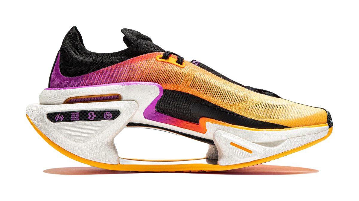 Li Ning Shadow 3.0 Cushioning Abrasion Resistant Breathable Rebound Low top Sprint Running Shoes Unisex Orange Black  VJsneaker