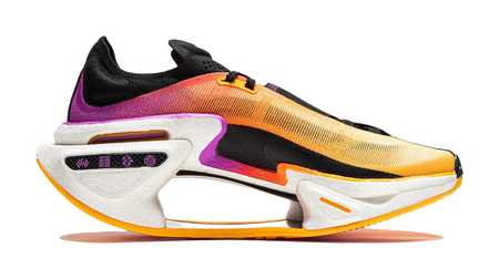 Li Ning Shadow 3.0 Cushioning Abrasion Resistant Breathable Rebound Low top Sprint Running Shoes Unisex Orange Black  VJsneaker