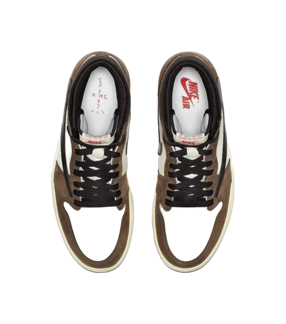 Travis Scott x Air Jordan 1 High OG TS SP "Mocha" - Retro Basketball Shoes Unisex Dark Brown  vjsneaker.com