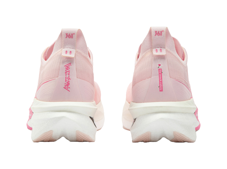361° Flying Dragon 2.0 Running Shoes Men's Low top Pure White Pink/Bubble Gum Pink 