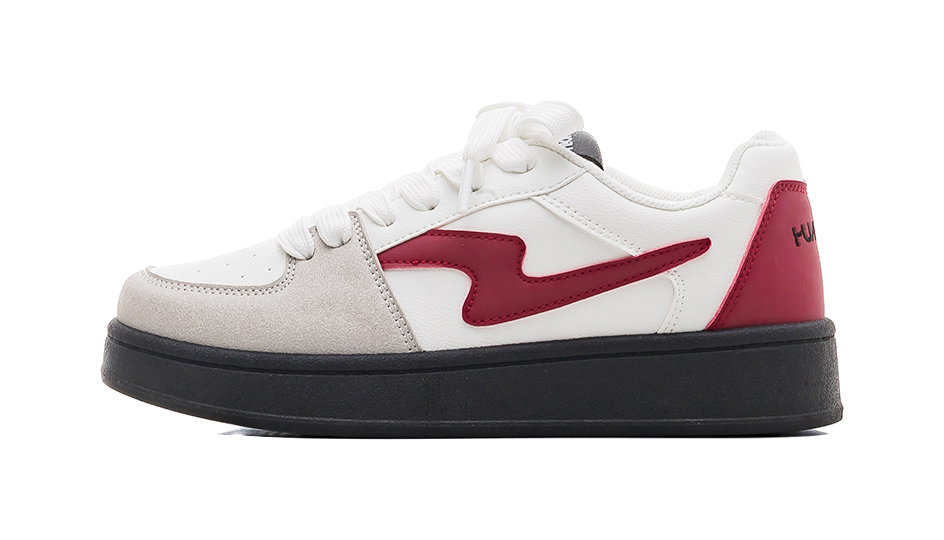 HUANQIU Slip Resistant, Abrasion Resistant, Lightweight Low top Skateboard Shoes Women's Black White 