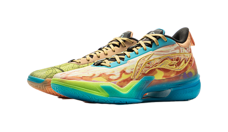 LiNing Knife 5 Slip Resistant Coverage Lightweight Rebound Performance Basketball Shoes Mens Orange Blue  VJSNEAKER