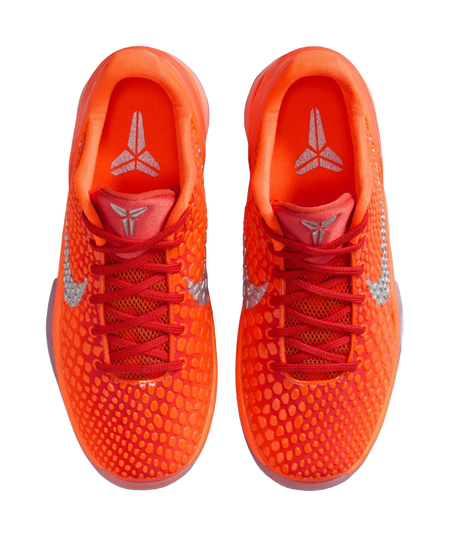 Nike Zoom Kobe 6 Slip Resistant Cushioning Low top Childrens Basketball Shoes Orange/Silver Kids  VJSNEAKER