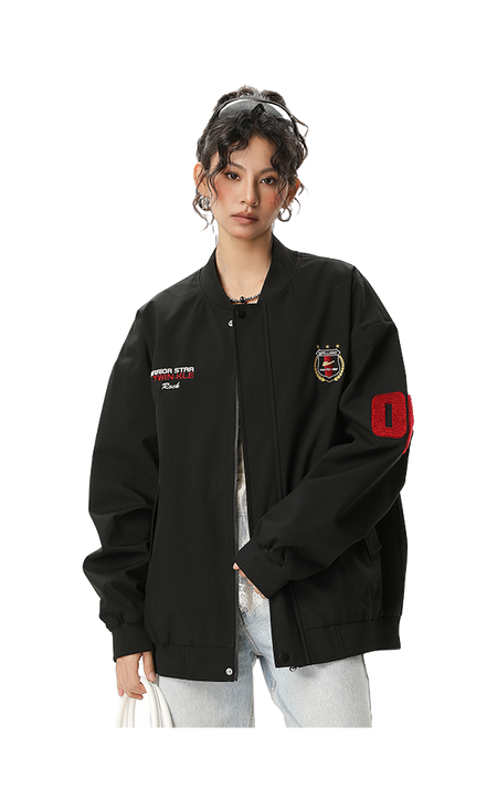 Warrior Revival Tide Cloud Sail Series Autumn and Winter Versatile Digital Loose Casual Plus Cotton Thick Long Sleeve Cotton Jacket Cotton Coat Baseball Jacket Unisex  vjsneaker.com