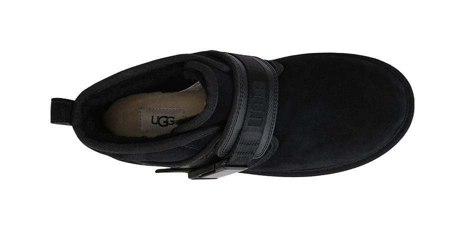 UGG Neumel Snapback Buckle Fleece Lined Snow Boots Black  vjsneaker.com