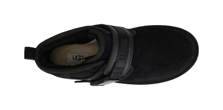 UGG Neumel Snapback Buckle Fleece Lined Snow Boots Black  vjsneaker.com