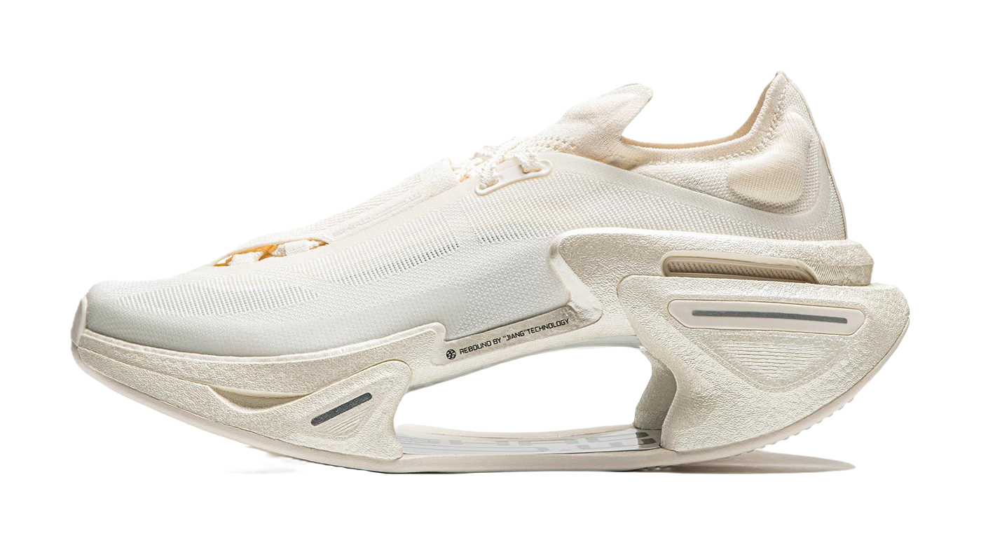 Li Ning Shadow 3.0 Cushioning Abrasion Resistant Breathable Rebound Low top Running Shoes Unisex Ecru  VJsneaker