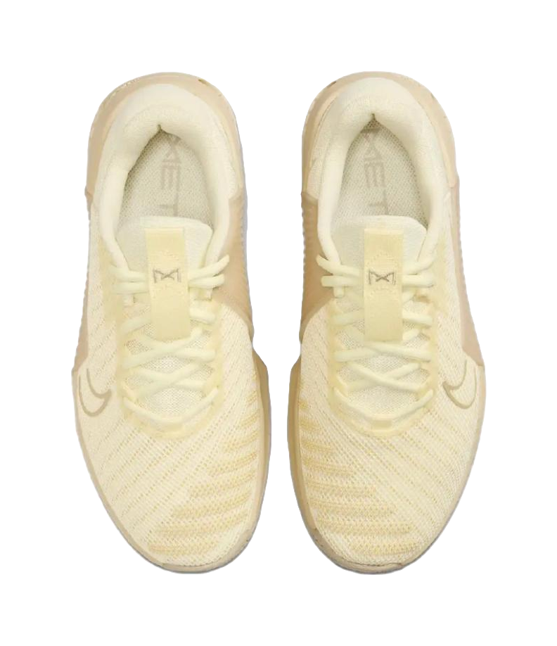 Nike Metcon 9 Slip Resistant Abrasion Resistant Low top Training Shoes Womens Beige Yellow  vjsneaker.com