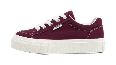 HUANQIU Women's Low-Top Canvas Shoes - Slip-Resistant Durable & Breathable Burgundy 