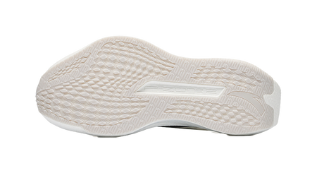 Men's running shoe outsole, light traction tread with molded pattern and cushioning edge