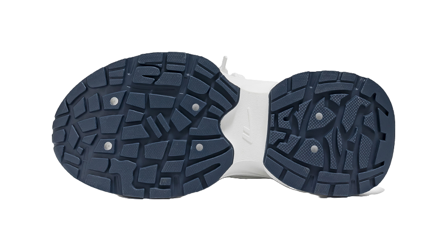 Warrior Low top Chunky Sneakers Unisex White Dark Blue 