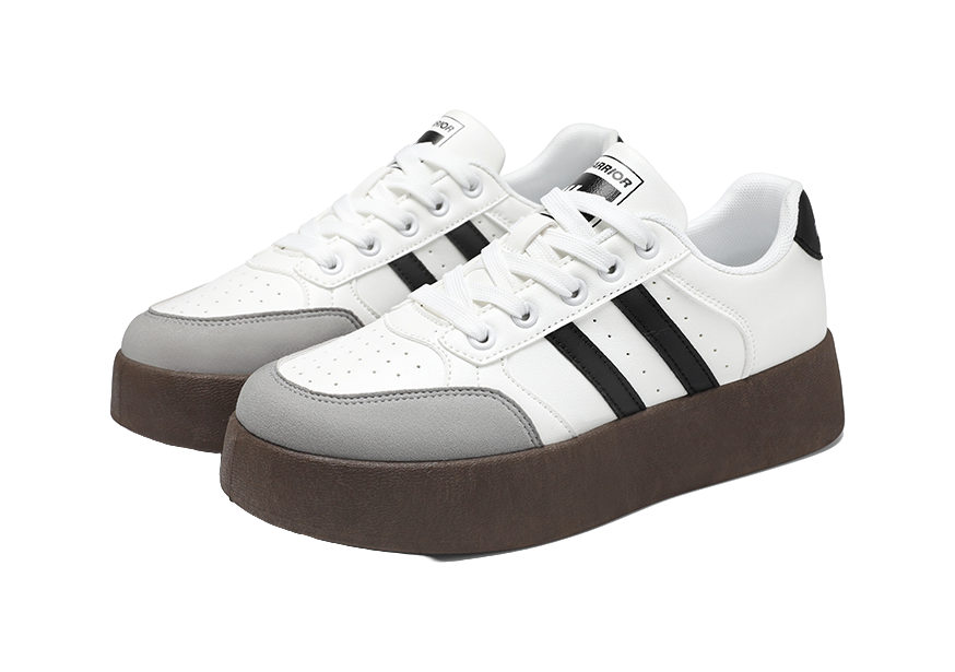 Warrior Lightweight Breathable Height Increasing Low top Skateboard Shoes Unisex 