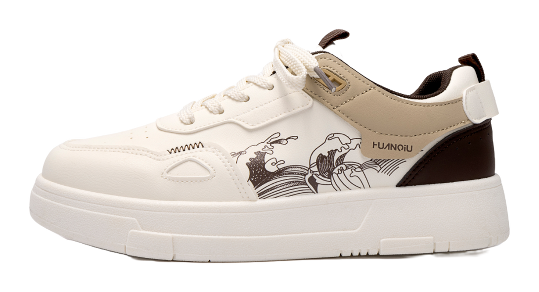 HUANQIU Coverage Slip Resistant Lightweight Height Increasing Low top Skateboard Shoes Men's 