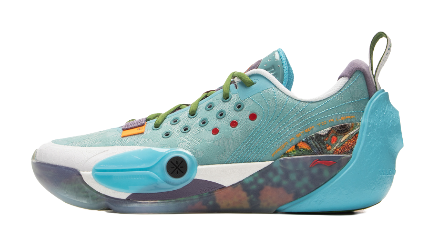 LiNing Anti Slip Wear Resistant Low Top Basketball Shoes Mens Turquoise  VJSNEAKER