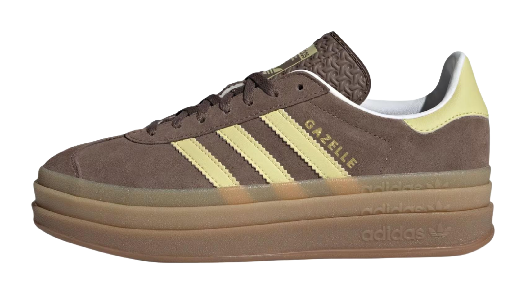 Adidas Wmns Gazelle Bold Earth Strata Powder Yellow Womens  vjsneaker.com
