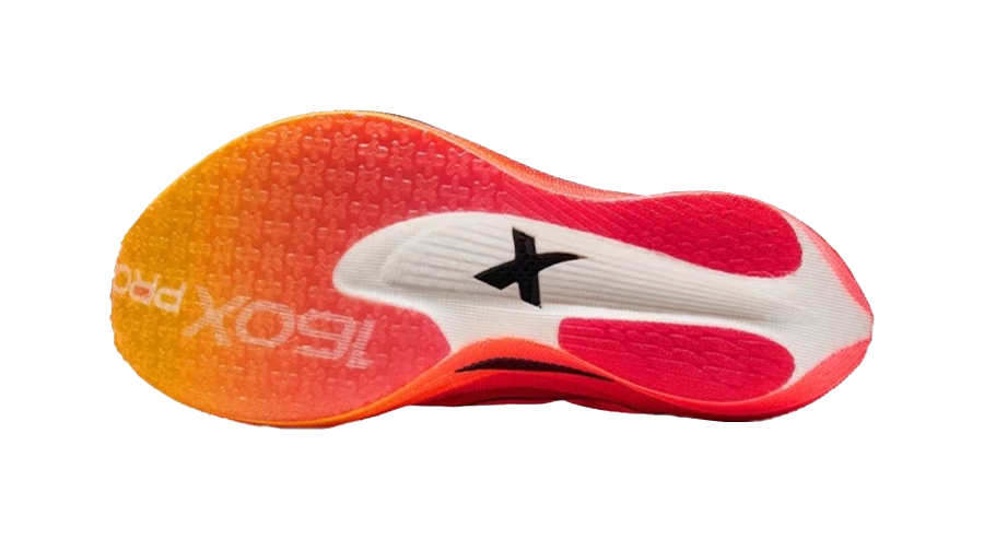 XTEP Racing 160X 5.0 PRO Running Shoes Men's Low top Neon Apricot Orange/Laser Red 
