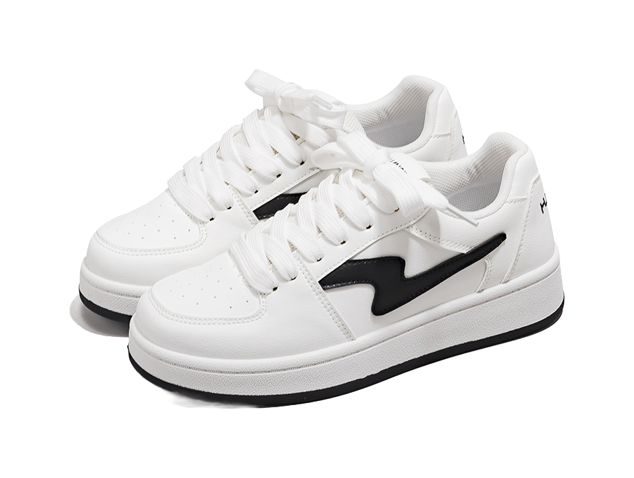 HUANQIU Slip Resistant, Abrasion Resistant, Lightweight Low top Skateboard Shoes Women's Black White 