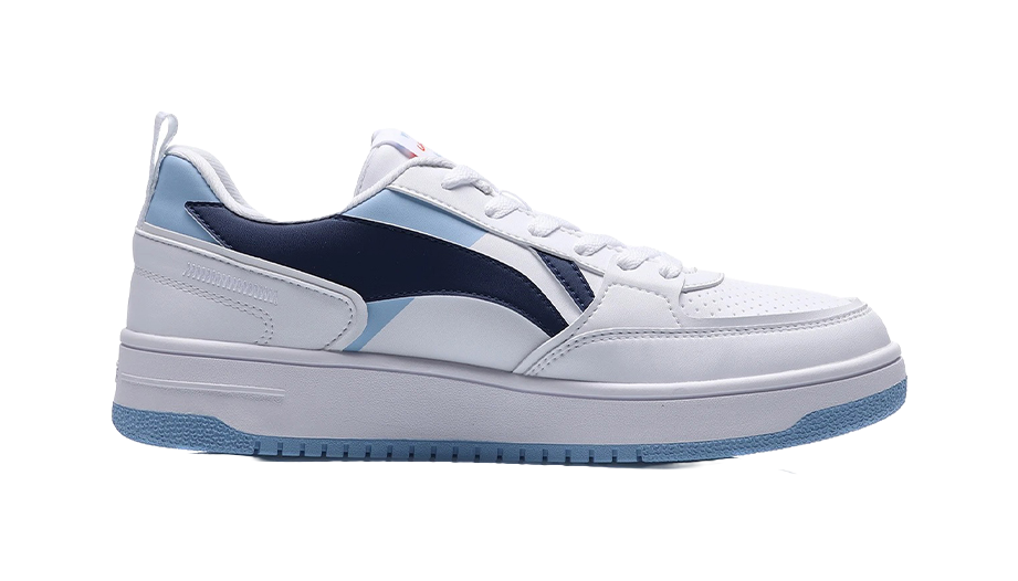 LiNing Haichuan Slip Resistant Cushioning Abrasion Resistant Lightweight Low top Skateboard Shoes Men's White Blue 