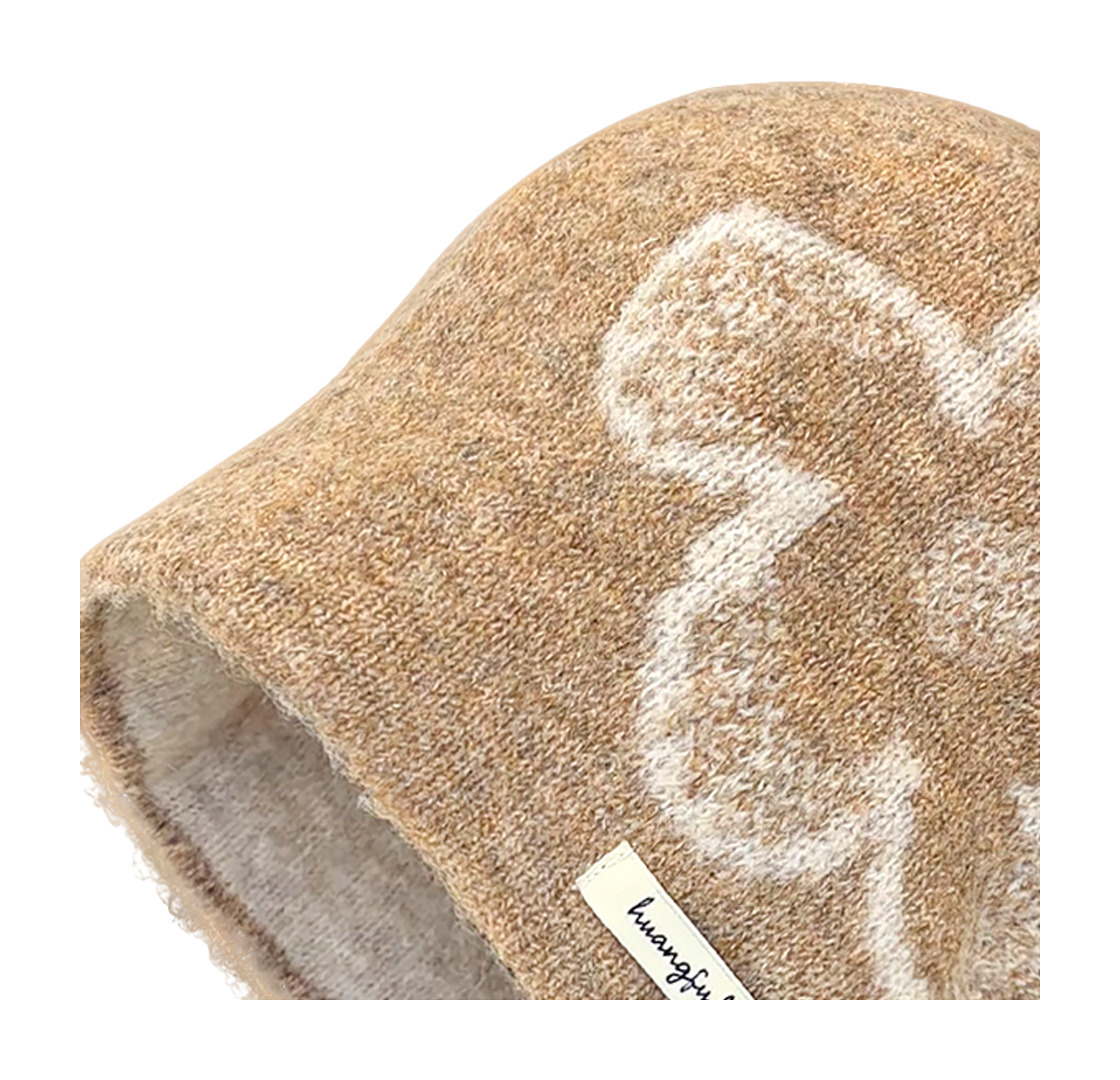 CMFY Korean Ins personality show face small flower head cap, autumn and winter warm atmosphere feeling, knitted cold cap, polyester fiber wool cap, unisex couple style  vjsneaker.com