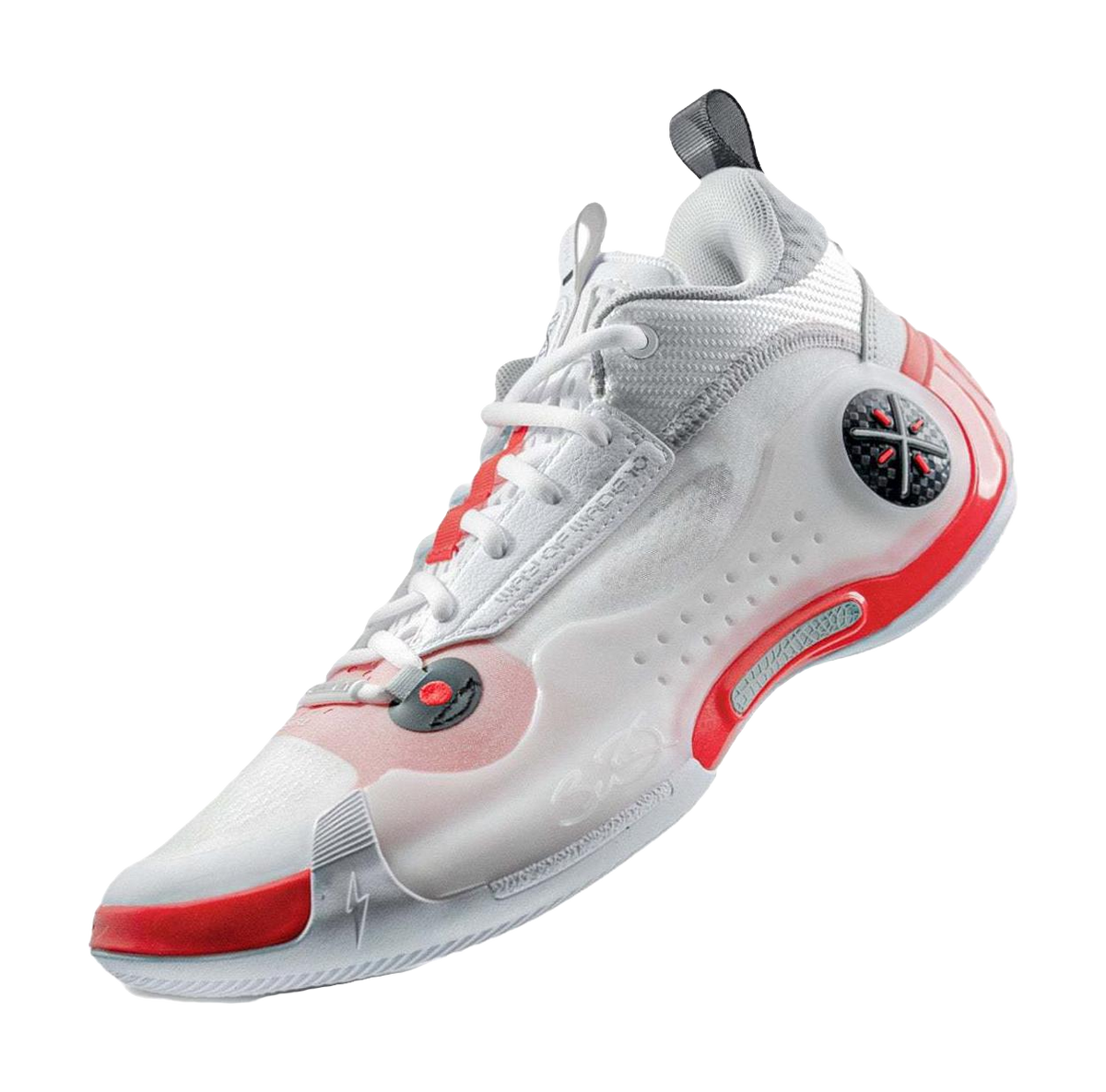 Li Ning Way Of Wade 10 Low Cushioning, Wear Resistant Low top Basketball Shoes Mens White Red  vjsneaker.com