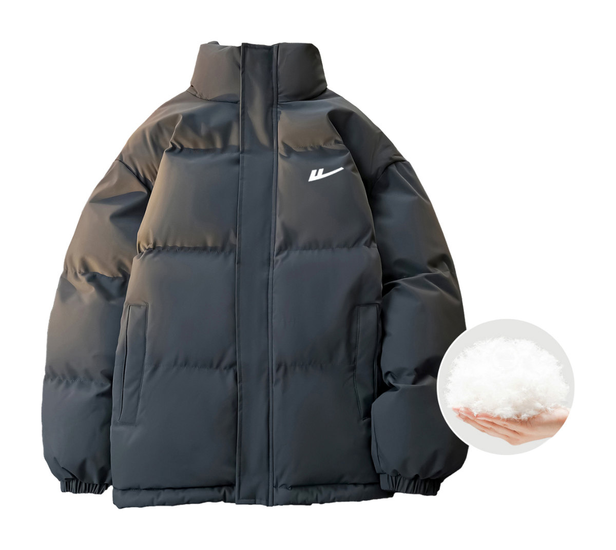 WARRIOR Puffer Jackets Unisex Stand Collar Thickened  VJSNEAKER