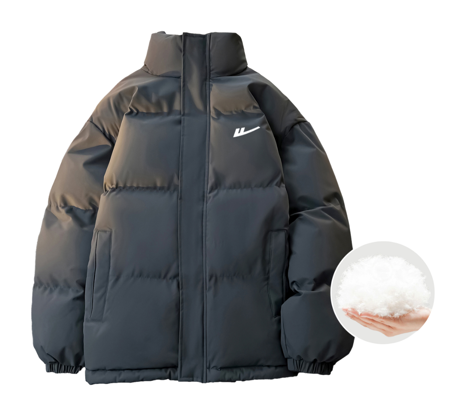 WARRIOR Puffer Jackets Unisex Stand Collar Thickened  VJSNEAKER