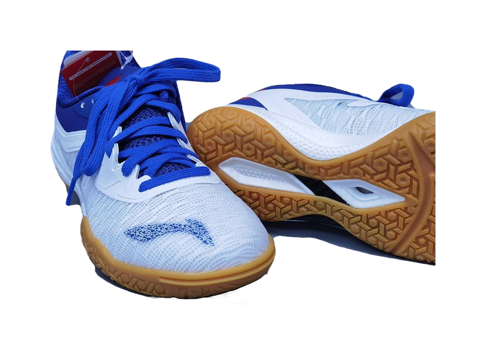 Li-Ning Qilin 2.0 PE "Kirin" APPU007-1 - Table Tennis Shoe Unisex Standard White/Shadow Purple Blue