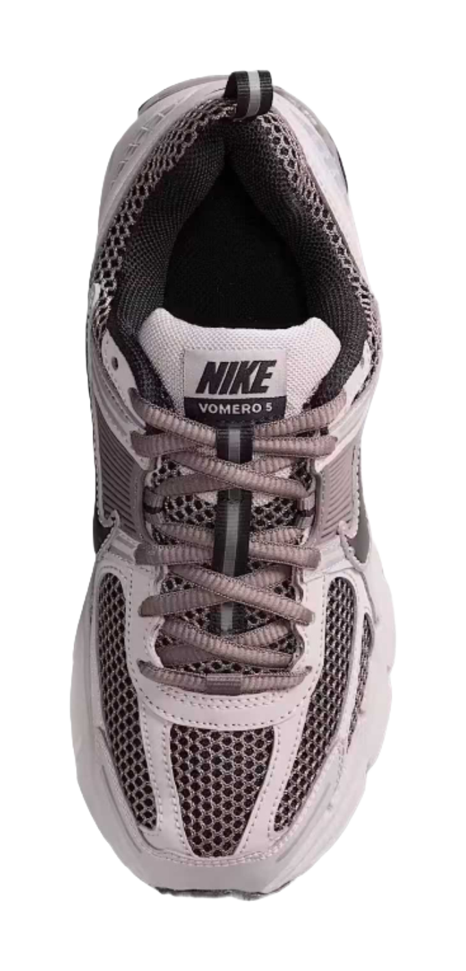 Nike Vomero 5 Shock Absorbers Low Top Kids Running Shoes Preppy Gray/Cave Stone/Metallic Silver/Black Teenagers  vjsneaker.com