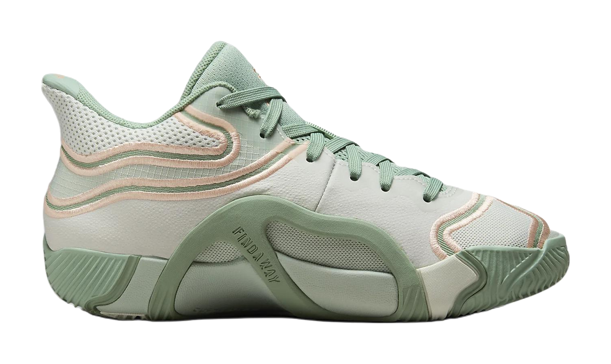 Jordan Tatum 3 Slip Resistant Abrasion Resistant Mid top Childrens Basketball Shoes Beige Green Unisex  vjsneaker.com