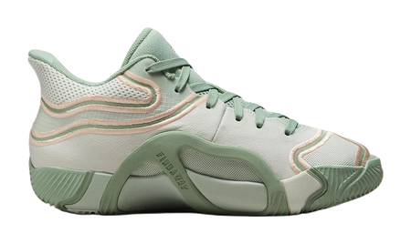 Jordan Tatum 3 Slip Resistant Abrasion Resistant Mid top Childrens Basketball Shoes Beige Green Unisex  vjsneaker.com