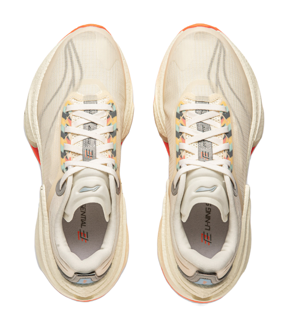 Li Ning Shadow 3 Essential Cushioning Support Rebound Low top Casual Running Shoes Womens Ecru  VJsneaker