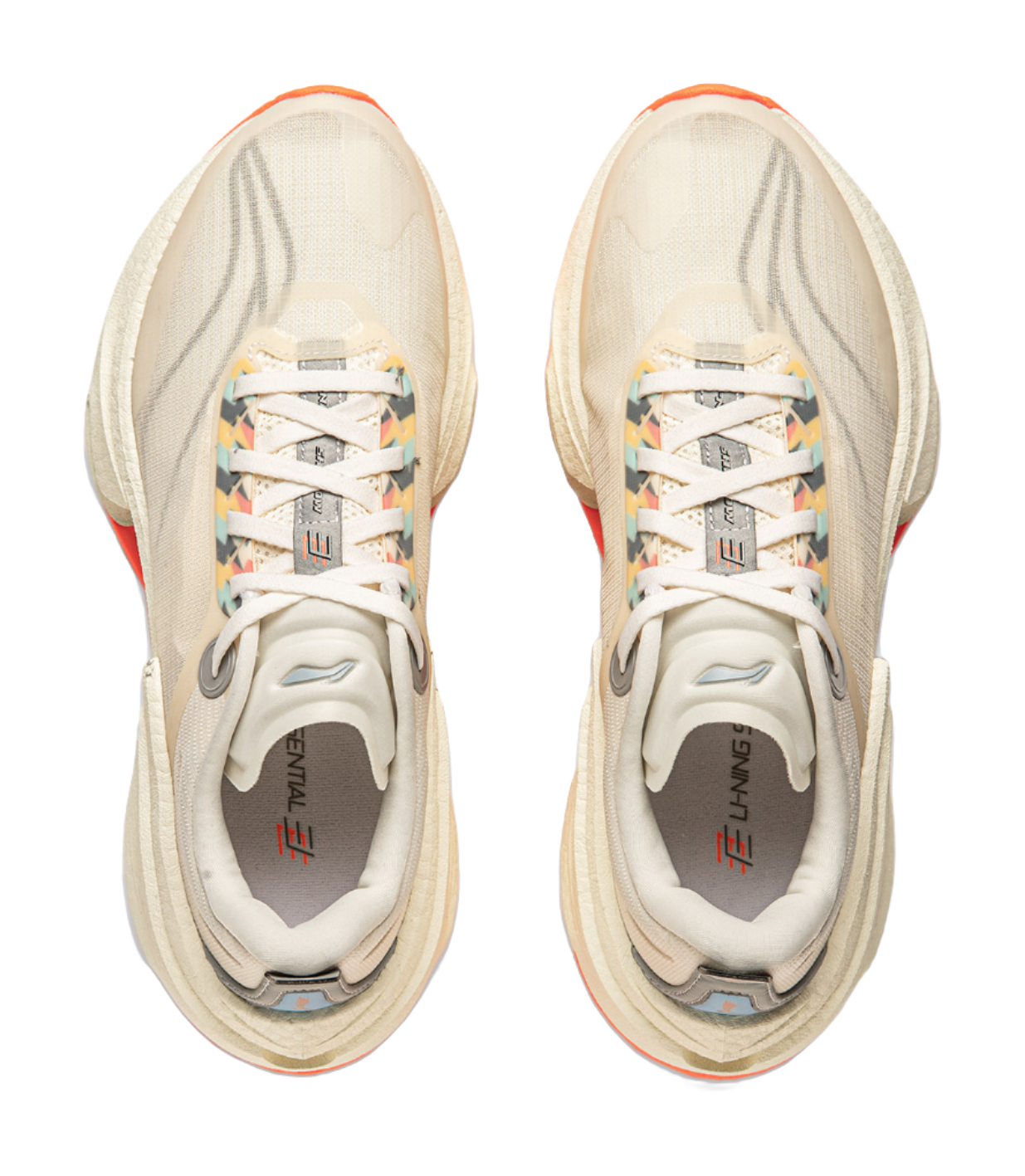 Li Ning Shadow 3 Essential Cushioning Support Rebound Low top Casual Running Shoes Womens Ecru  VJsneaker