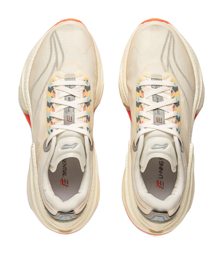 Li Ning Shadow 3 Essential Cushioning Support Rebound Low top Casual Running Shoes Womens Ecru  VJsneaker