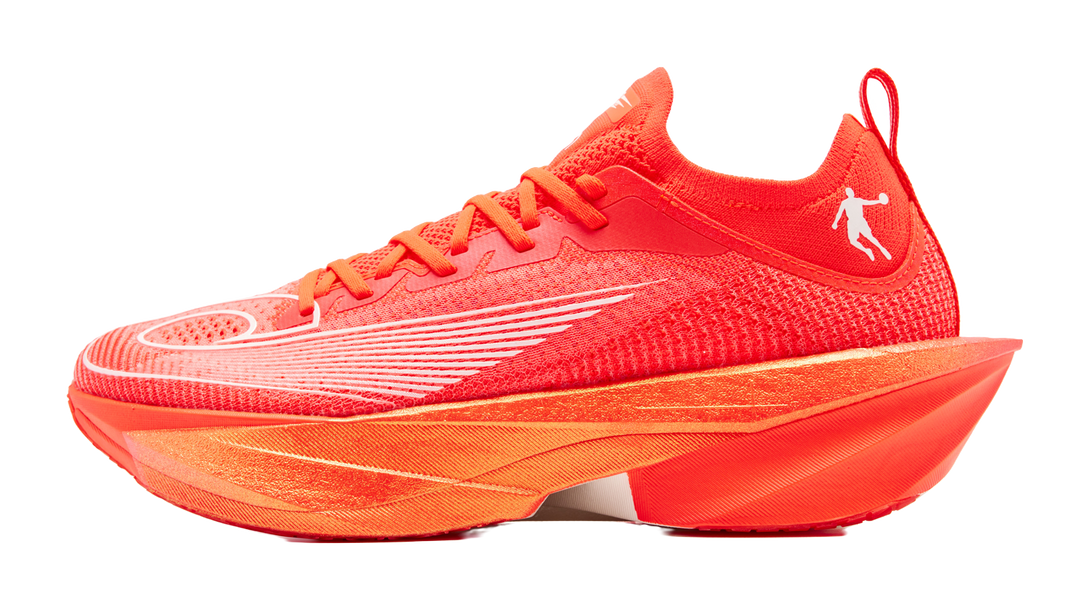 QIAODAN Feiying Plaid 2.0 Running Shoes Men's Low top Flame Red/Jordan White 