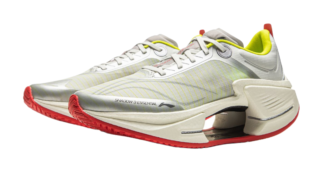 LiNing Shadow 3 ESSENTIAL Cushioning And Breathable Low top Casual Racing Running Shoes Men's Silver Gray 