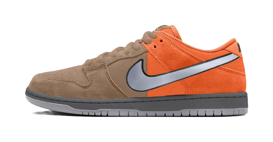 Nike Dunk SB Abrasion Resistant Low top Skateboard Shoes Unisex Orange Brown  vjsneaker.com